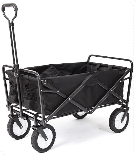 Collapsible Folding Outdoor Utility Wagon – Black