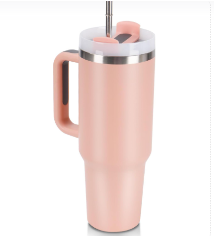 40oz Tumbler with Handle – Insulated Stainless Steel