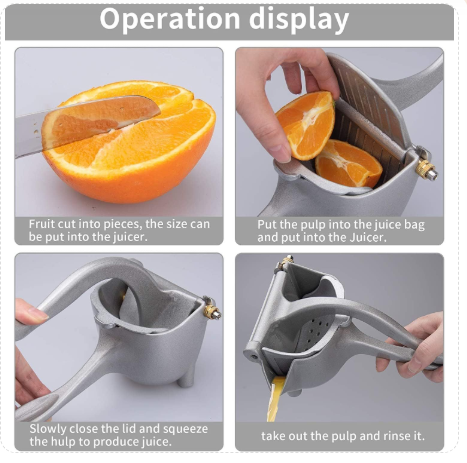 Amateur Premium Stainless Steel Manual Lemon and Lime Squeezer – Effortless Citrus Juicing