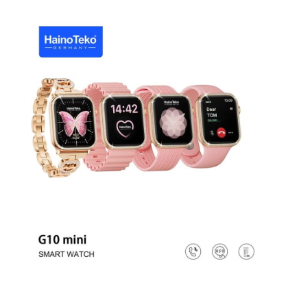 Haino Teko G10 Mini Smart Watch with Four Straps – Versatile Style Meets Smart Functionality
