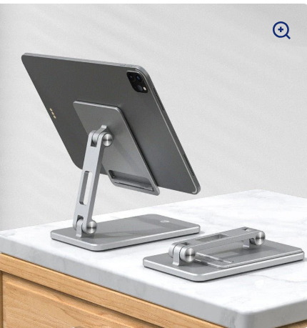 Adjustable Aluminum Alloy Phone & Tablet Holder – Universal Stand for Desk, Foldable & Sturdy with Anti-Slip Base